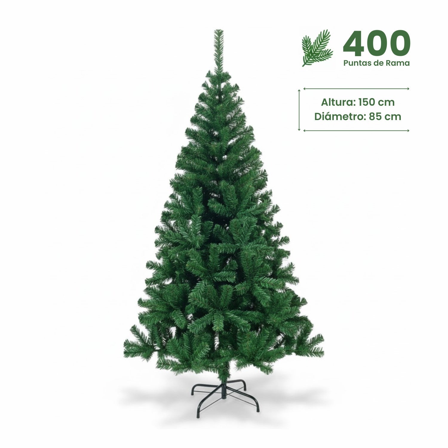 Árbol de navidad quebec verde 1,50 m - 4