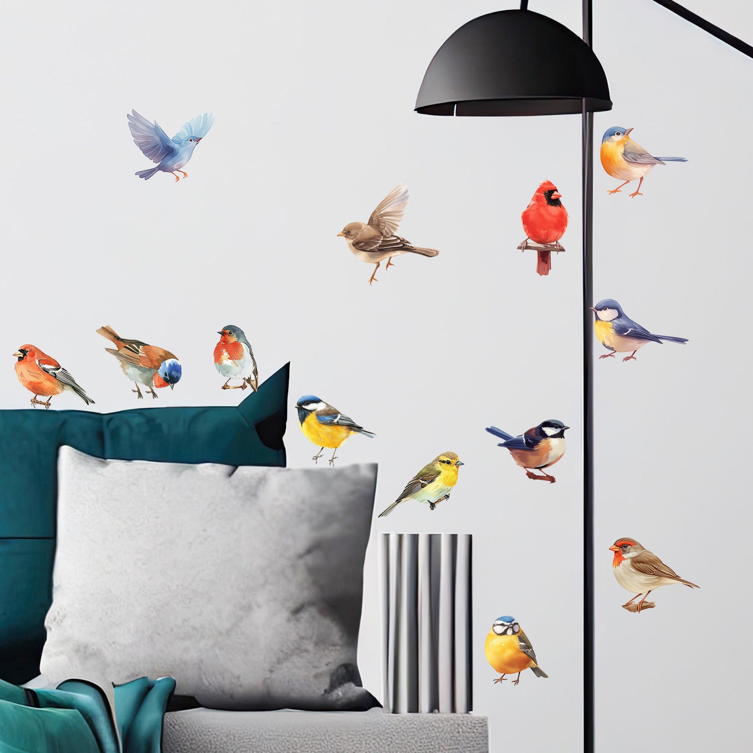 Autocollants Fenêtre Oiseaux de Colibri Anti-Collision Stickers Oiseaux Colorée Stickers Vitre Anti-Adhésifs Fenêtre Porte Chambre Décalques - 2