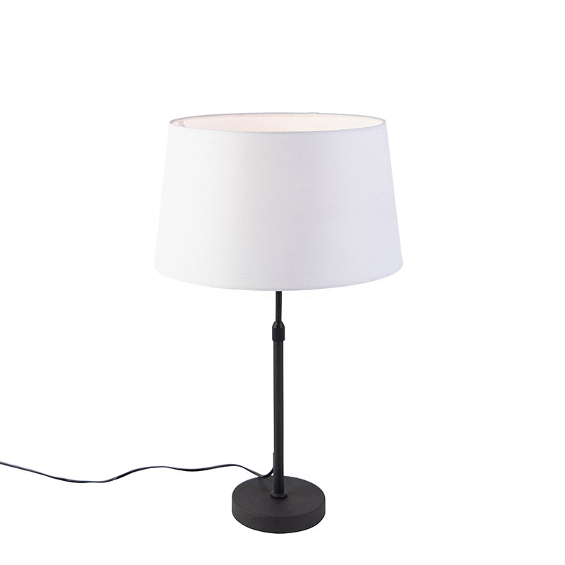 Qazqa nowoczesny lampa stołowa z kloszem - Parte - biały, max. 60w, e27, 70cm, IP20 oświetlenie wewnętrzne