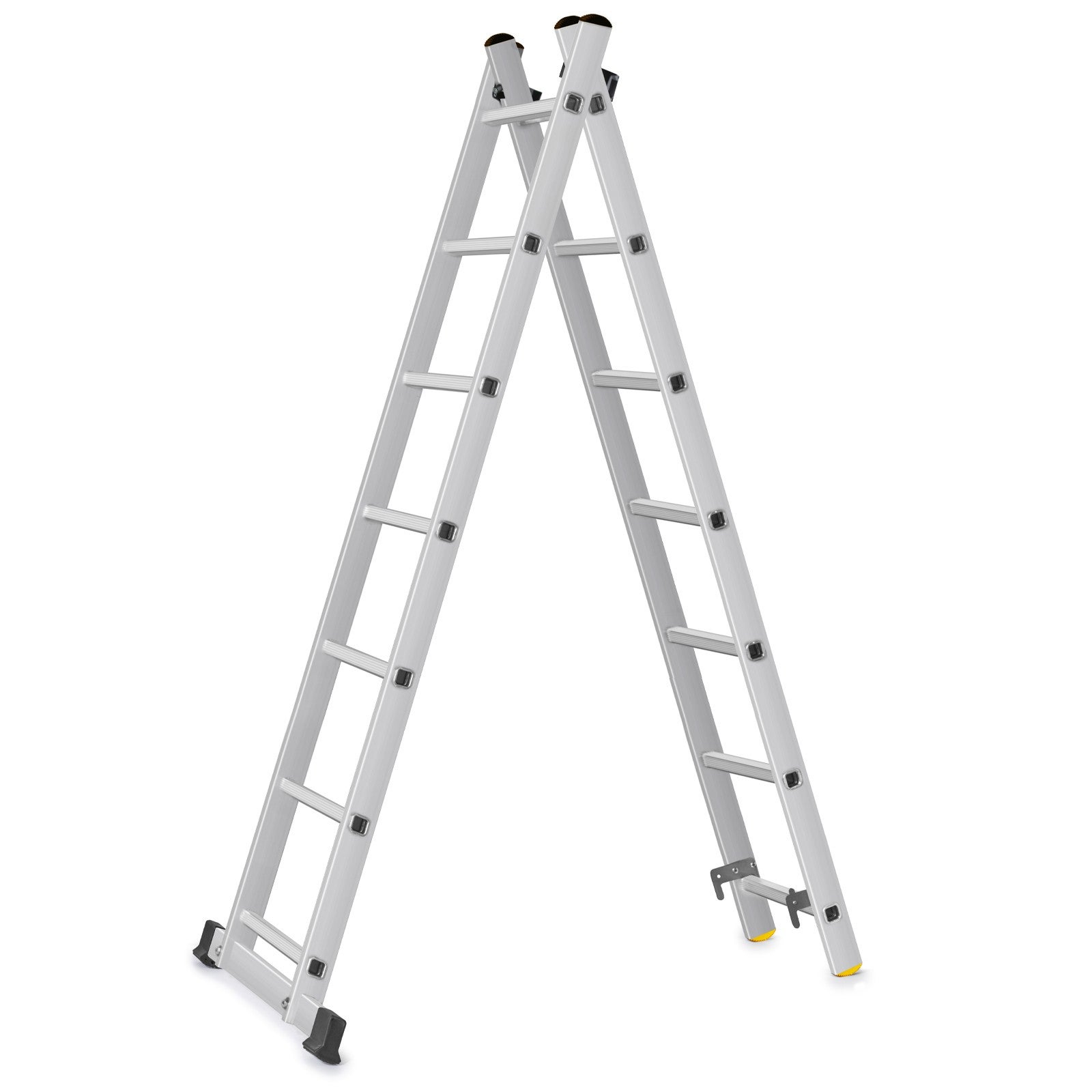 HIGH Echelle 2 plans en aluminium modulable échafaudage escabeau plateforme de travail 7 marches - 3