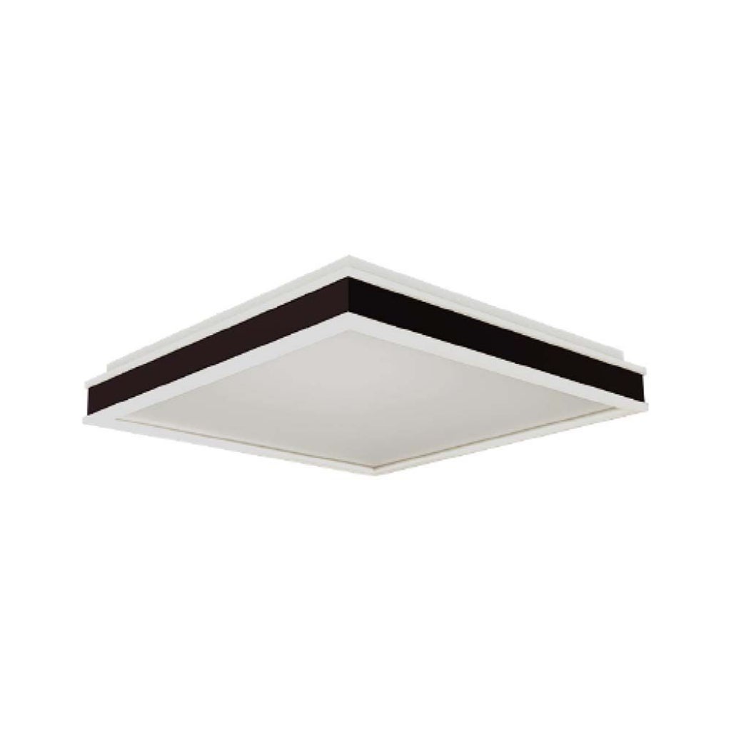 Lampa sufitowa LED kwadratowa 18 W, ściemnialna triakiem, czarna, 4000 K