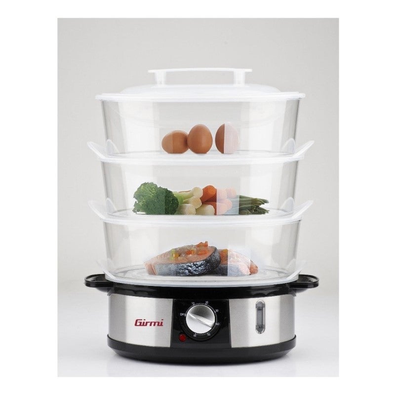 Girmi VP26 cuiseur vapeur 3 Nombre de paniers Noir, Argent Autoportante 750 W - 2