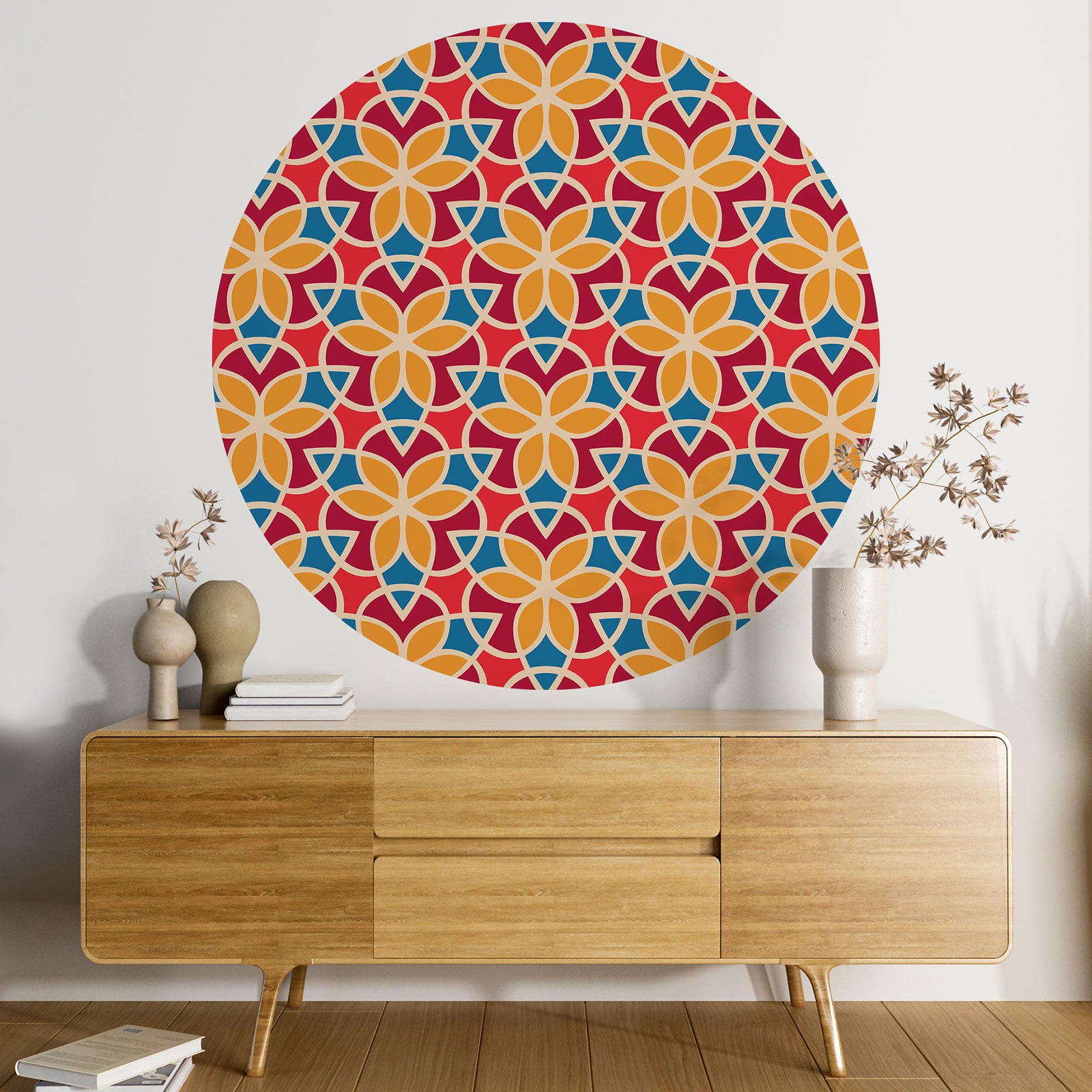 Stickers rond / cercle - Motif géométrique - 3617689860169 - Adhésif + Protectio