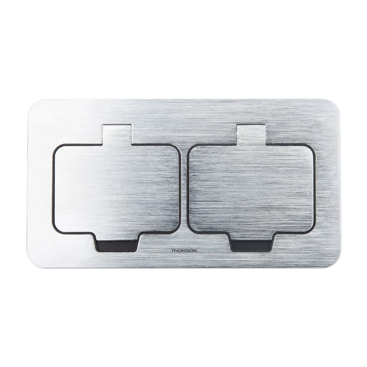 Double prise de sol étanche Initiale 16A 2P+T IP55 - Métal brossé - Protec - 2