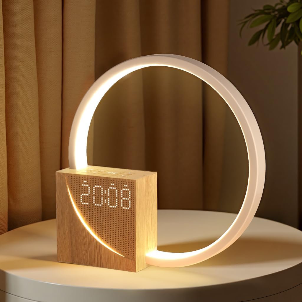 Acheter Lampe de bureau LED USB à intensité variable, tactile, pliable, avec calendrier, température, horloge, veilleuse pour étude et lecture