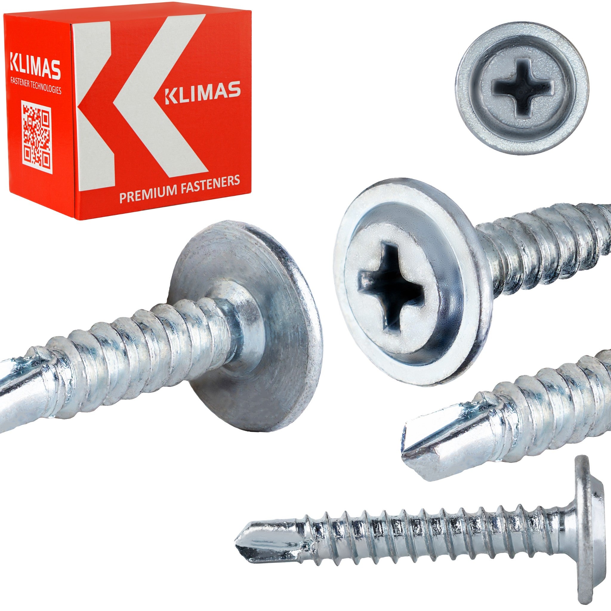 Wkręty samowiercące podkładkowe do stali Klimas WSPC 4,2x25 mm 500szt