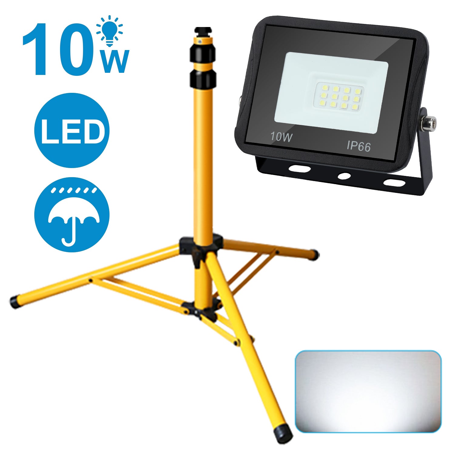 Projecteur à LED avec poignée 2x20 W Blanc froid