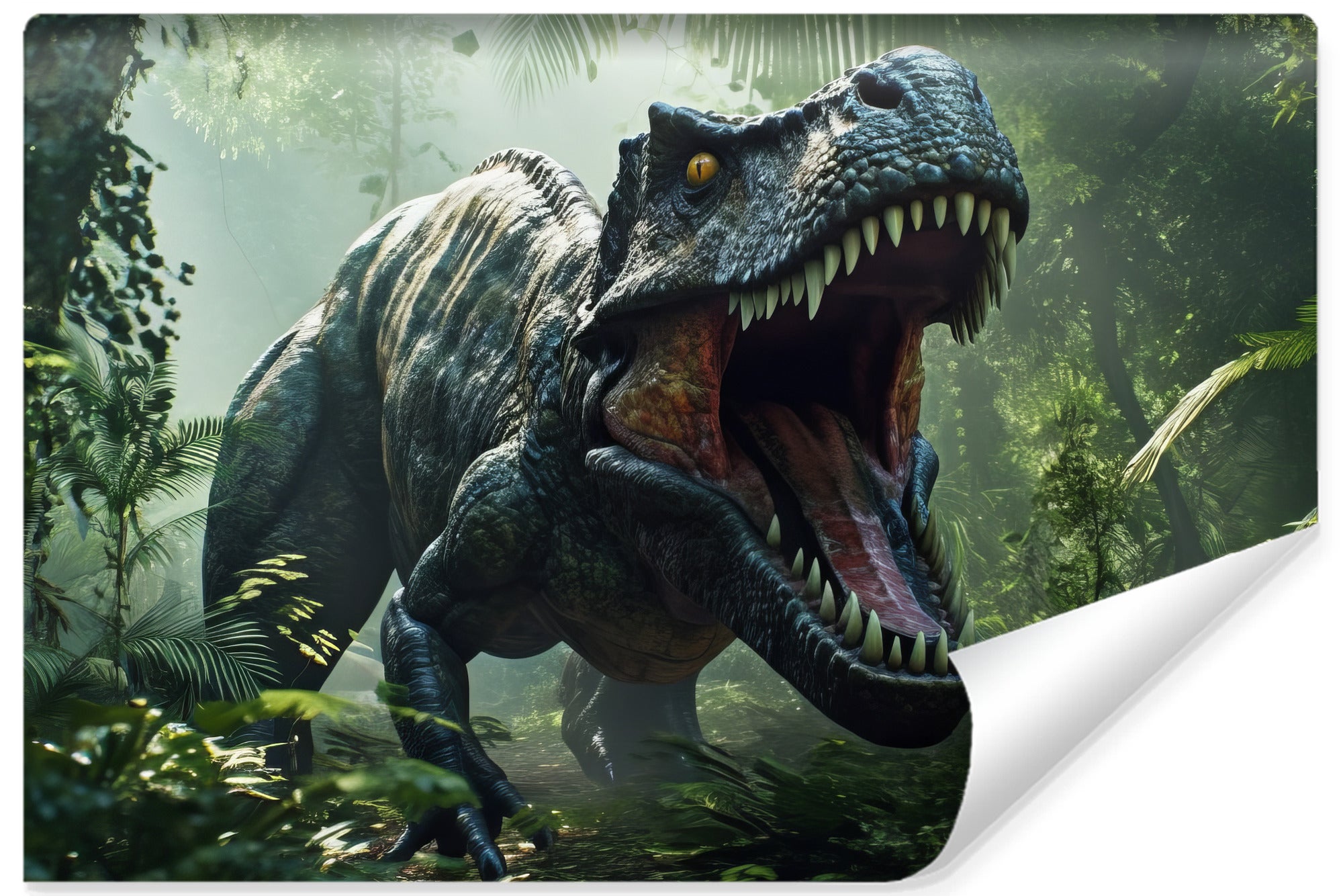 Dinosaura bosque modelo 3d 368cm x 254cm papel pintado no tejido con foto para dormitorio adolescente