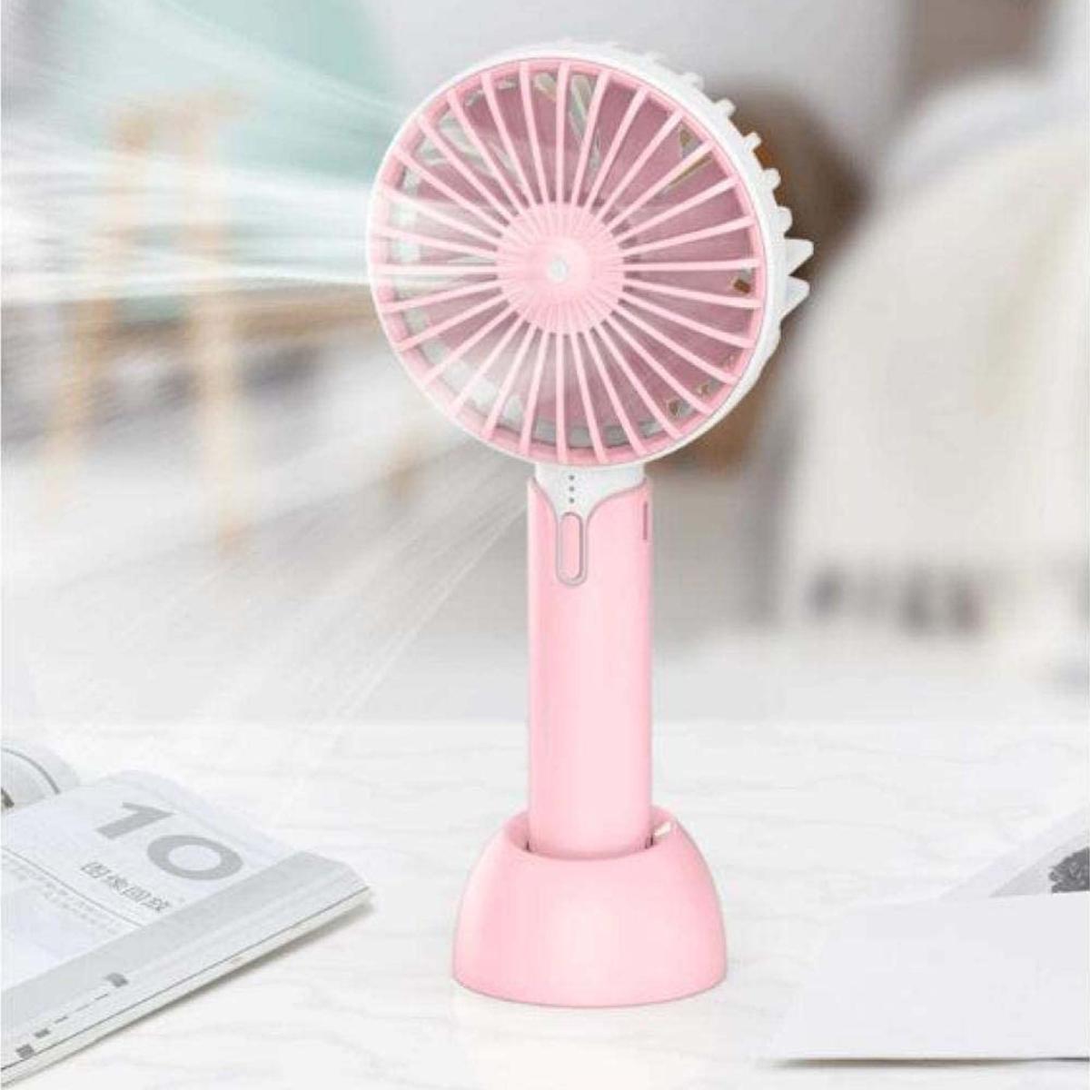 Simpatico Ventilatore Portatile Per Gatti Per Ragazze, Mini Ventilatore Portatile Per Bambini, Piccolo Ventilatore Tascabile Ricaricabile USB Portatile Con Batteria Da 300 MAh (circa 1 Ora), Per Viagg