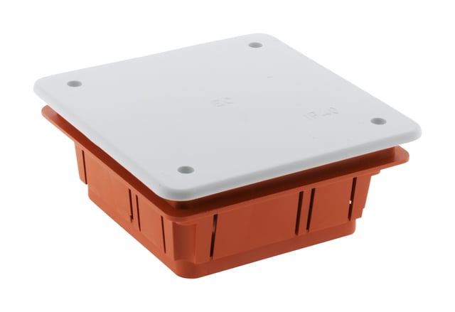 Boîte de dérivation à encastrer 92 x 92 x 45mm - Rouge - Zenitech