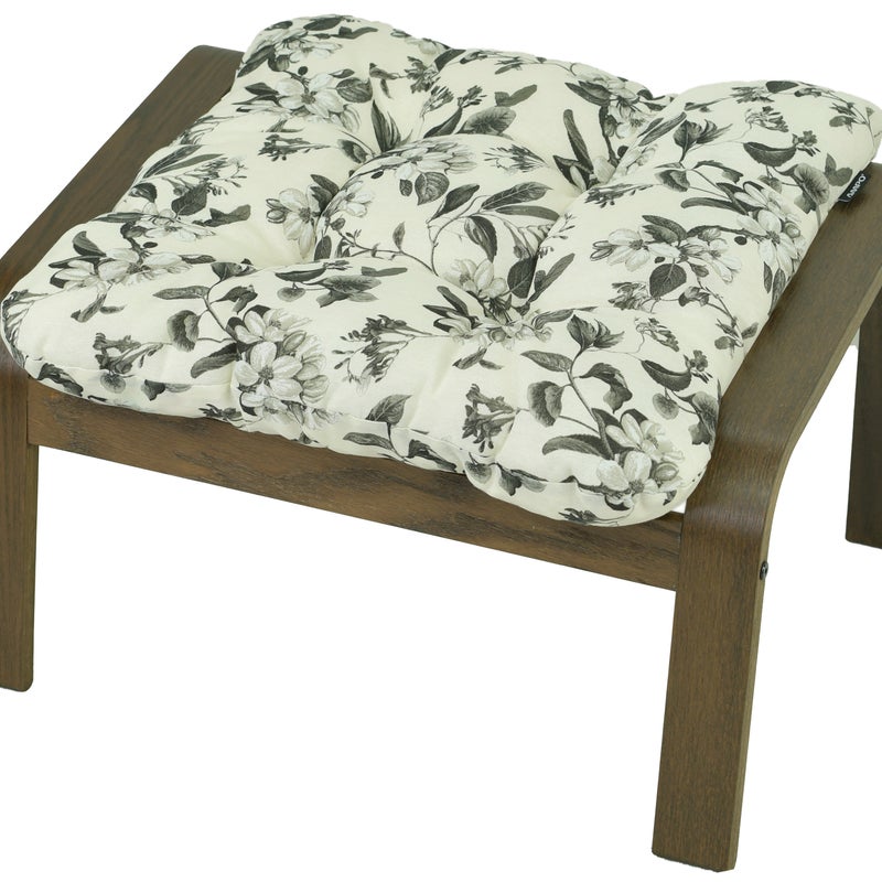 Poduszka na podnóżek do fotela POANG AMPO biały brązowy 1 szt.