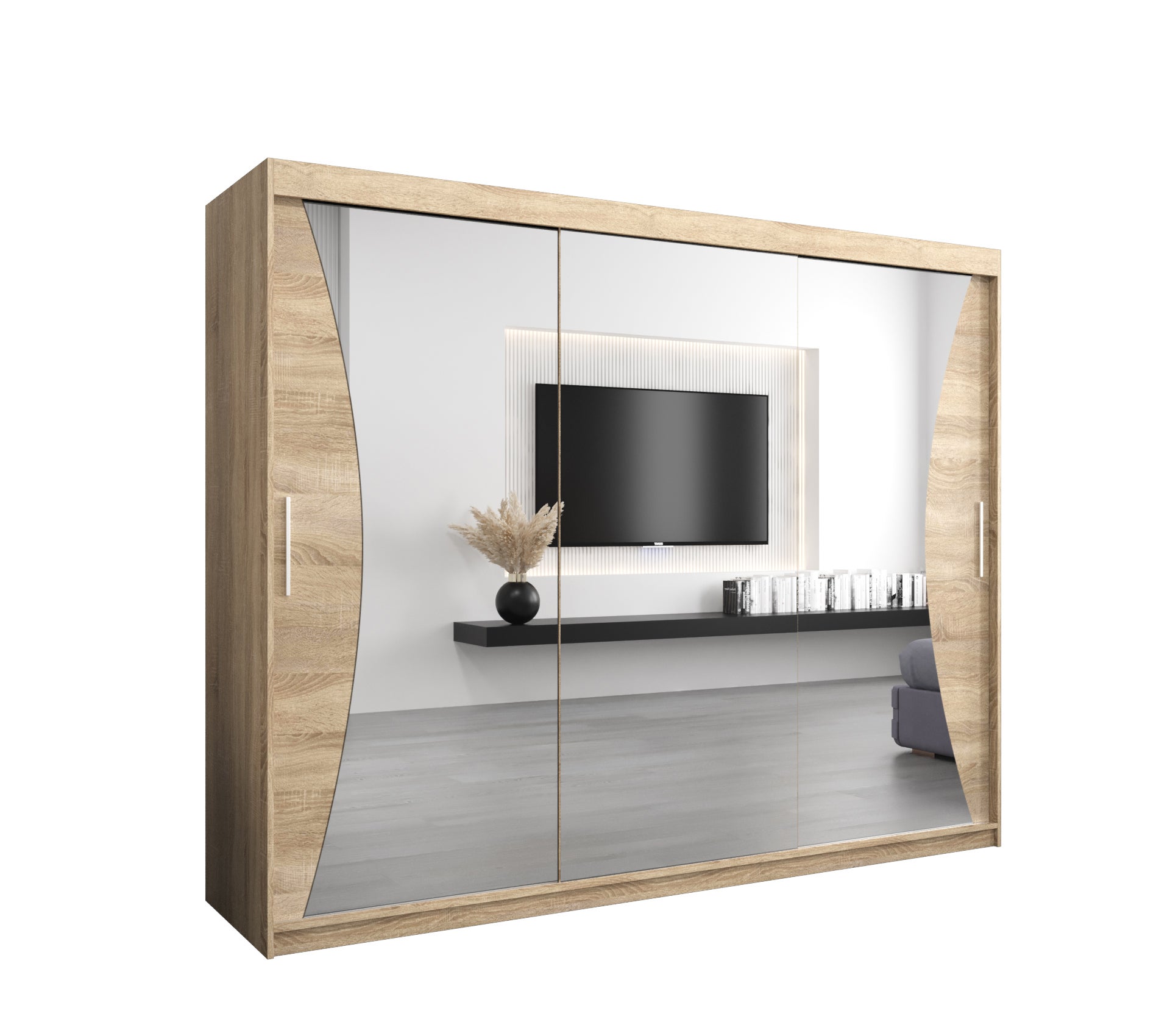 Szafa przesuwna garderoba MONACO 250 x 62 x 200 cm Sonoma - Abiks Meble
