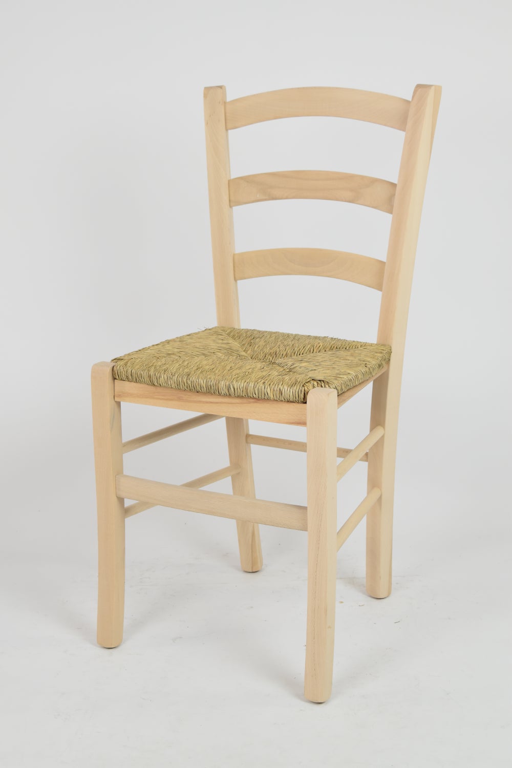 Tommychairs - Set 4 chaises VENICE cuisine, bar et salle à manger, structure en bois de hêtre poli, non traité, 100% naturel et assise en paille - 2
