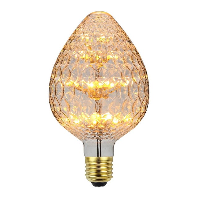 Żarówka LED Vintage Żarówka RGB Sztuczne ognie Żarówka Edison 3W 220/240V E27 Żarówka dekoracyjna (G95 Strawberry)