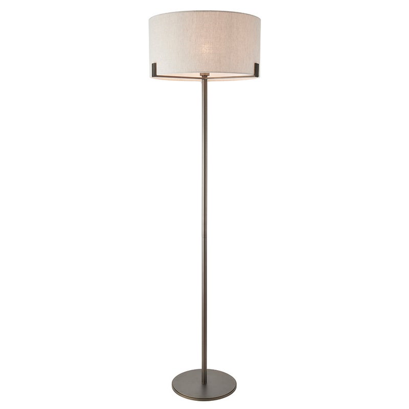 Lampa stojąca z abażurem HAYFIELD brązowa 1xE27x60W tkanina wym:172,5x50x50cm IP20 Endon