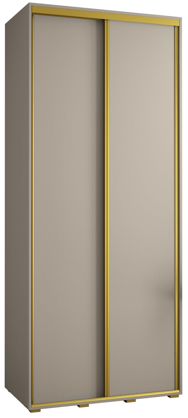Szafa przesuwna wysoka Dakota 1 100 x 45 x 235,2 cm kaszmir + u. złoty - Abiks Meble
