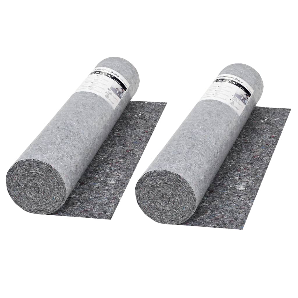 Fieltro antideslizante de pintor 50 m 280 g/m2 gris 2 unidades