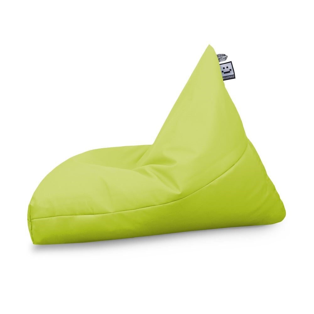 Pouf Pyramide Similicuir Indoor Vert XL - 4