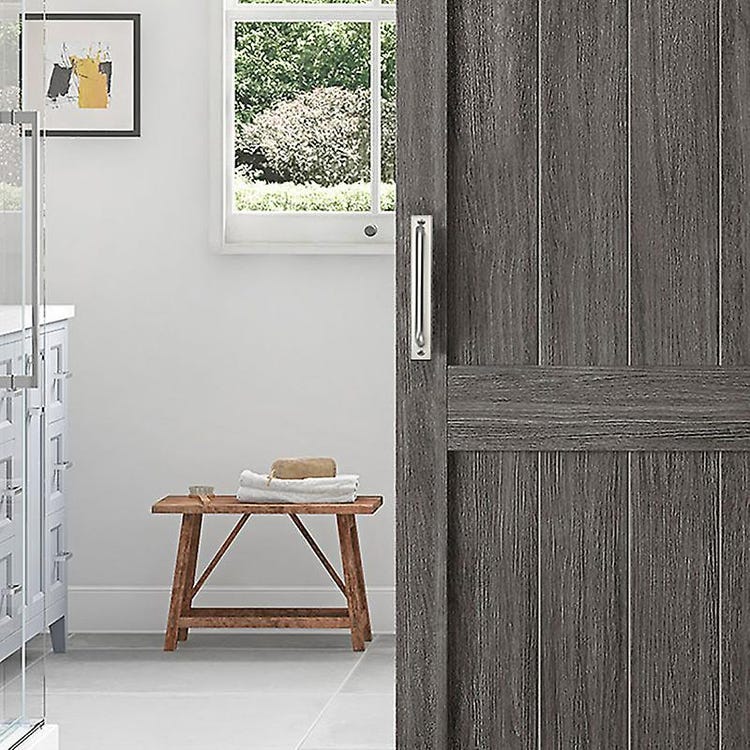 Poignée de porte de grange, poignée de porte de grange coulissante parfaite incluse 2 vis - noir, 150 mm - 3