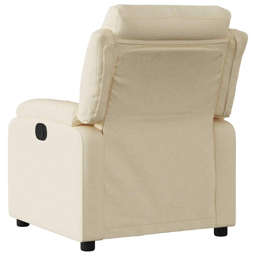 Fauteuil inclinable électrique Crème Tissu - 5