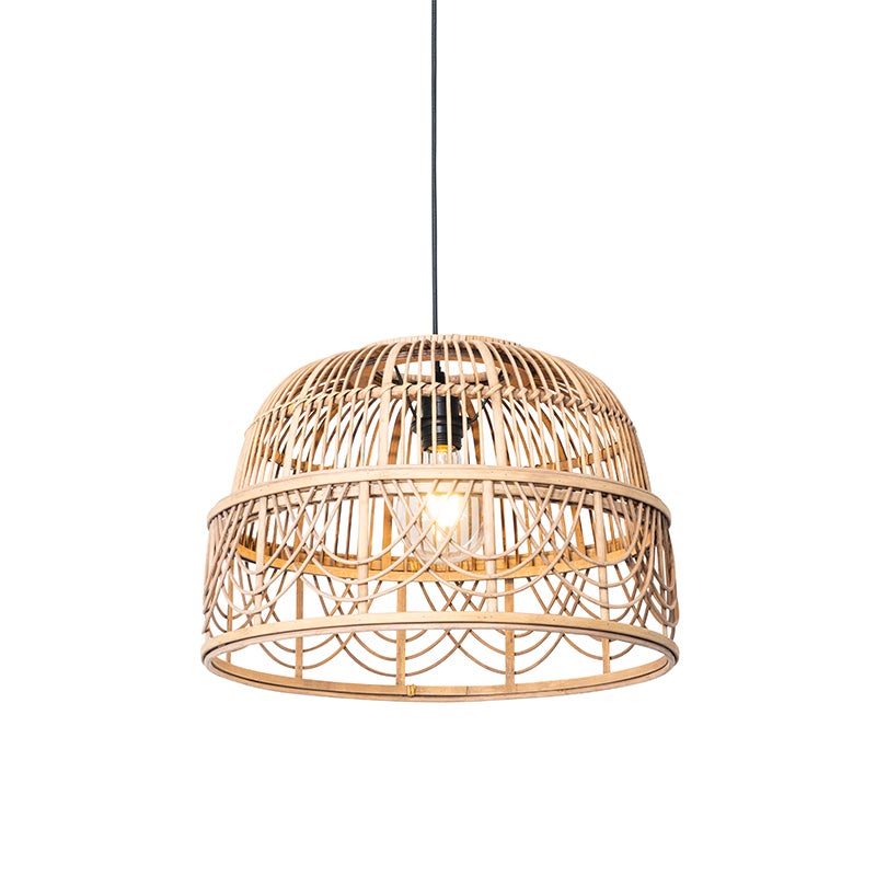 Orientalna lampa wisząca z rattanu 49 cm - Michelle