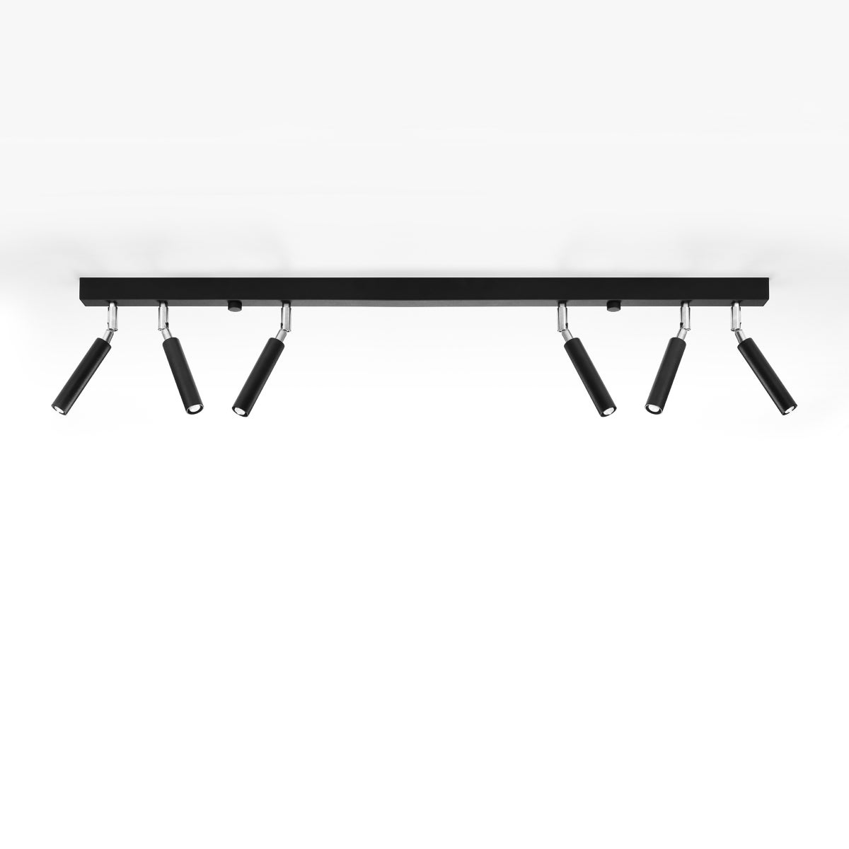 Plafon ASTIX 6 czarny LED 4000K - 100x3x20cm Sollux