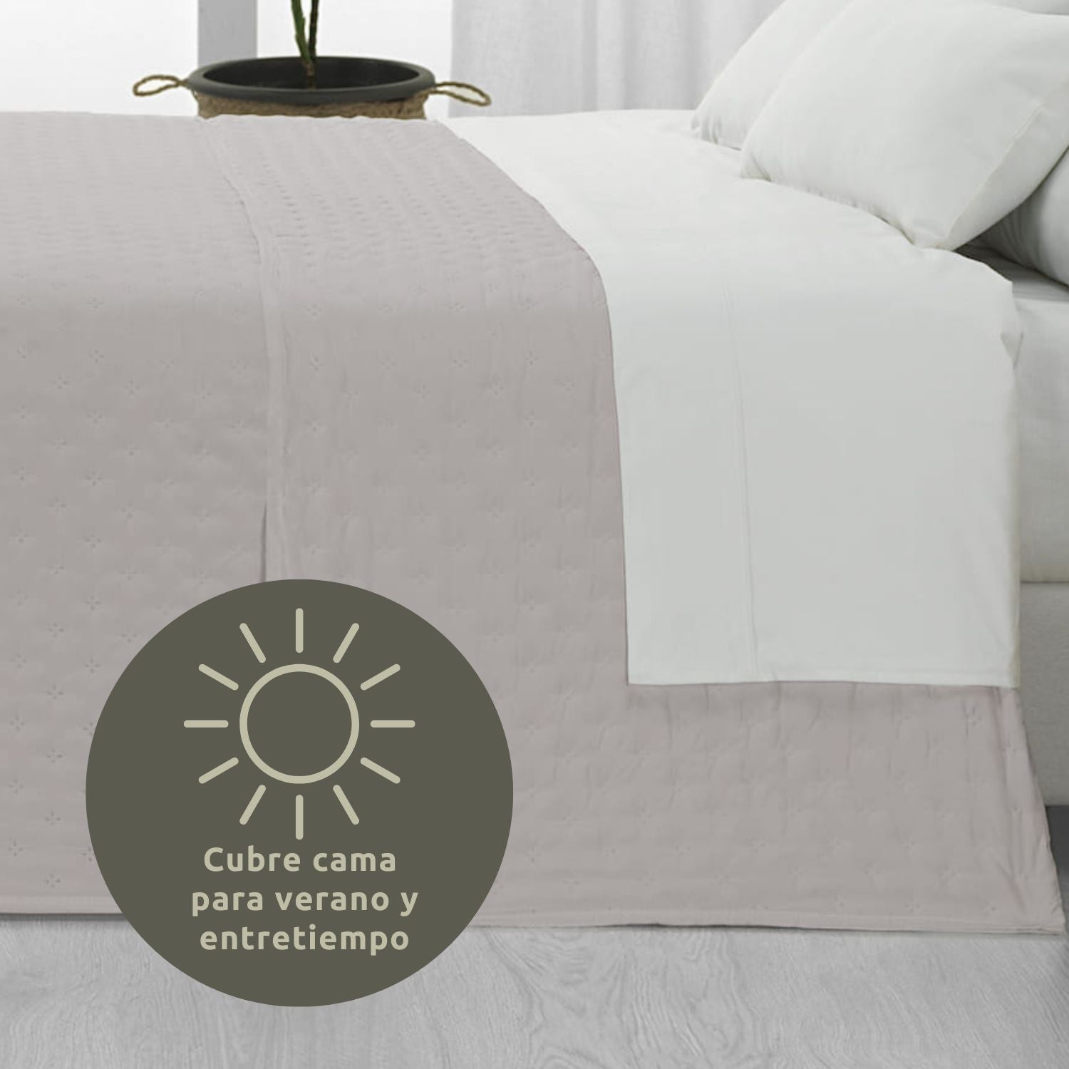 Colcha Bouti Reversible Arena 150cm (250x260cm) Fabricado en España Donegal Collections - 5