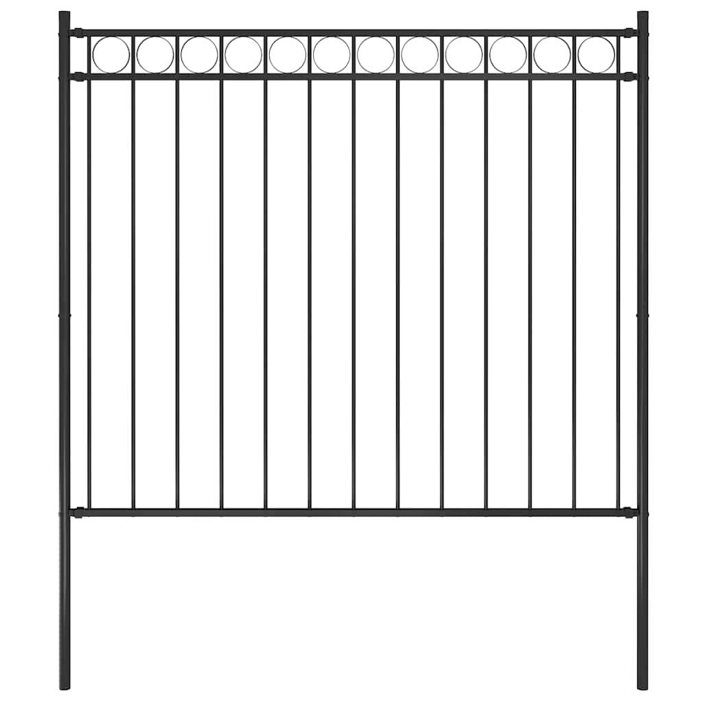 Ogrodzenie ogrodowe ASSEN stalowe 1,7x1,5 m czarne vidaXL