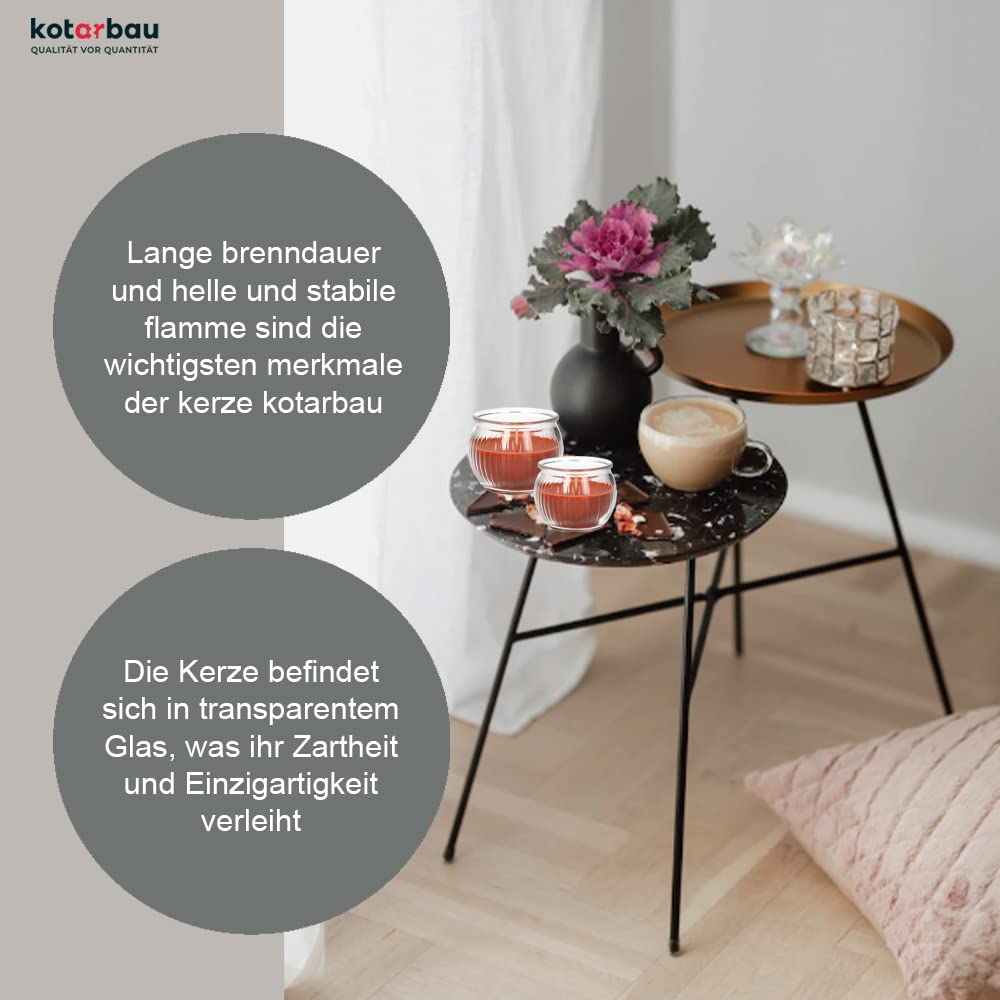 Świeca zapachowa świeczka szklana w szkle zestaw 2 - KOTARBAU - 5