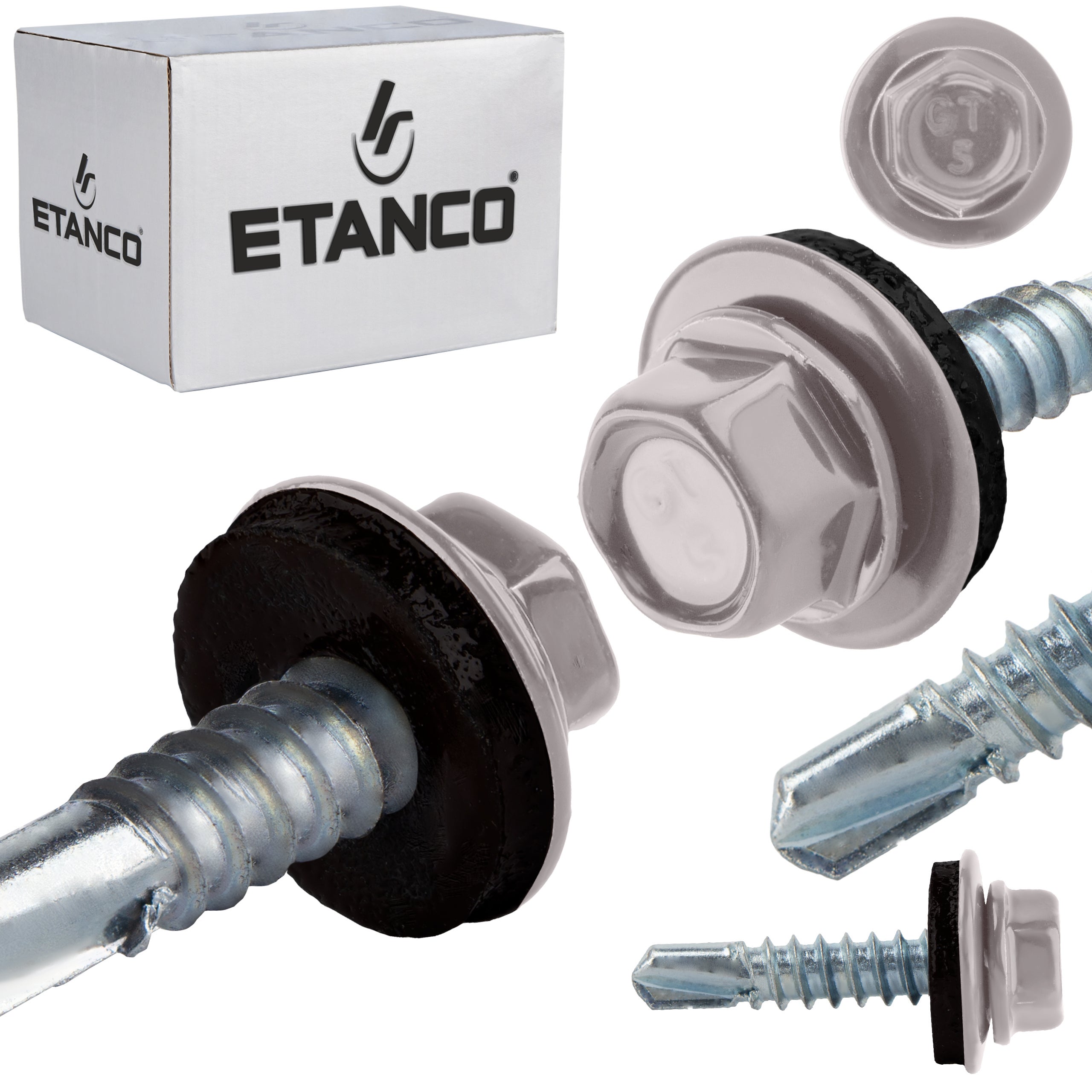 Wkręty samowiercące do metalu Etanco GT5 Z14 5,5x25 mm RAL 9007 250szt