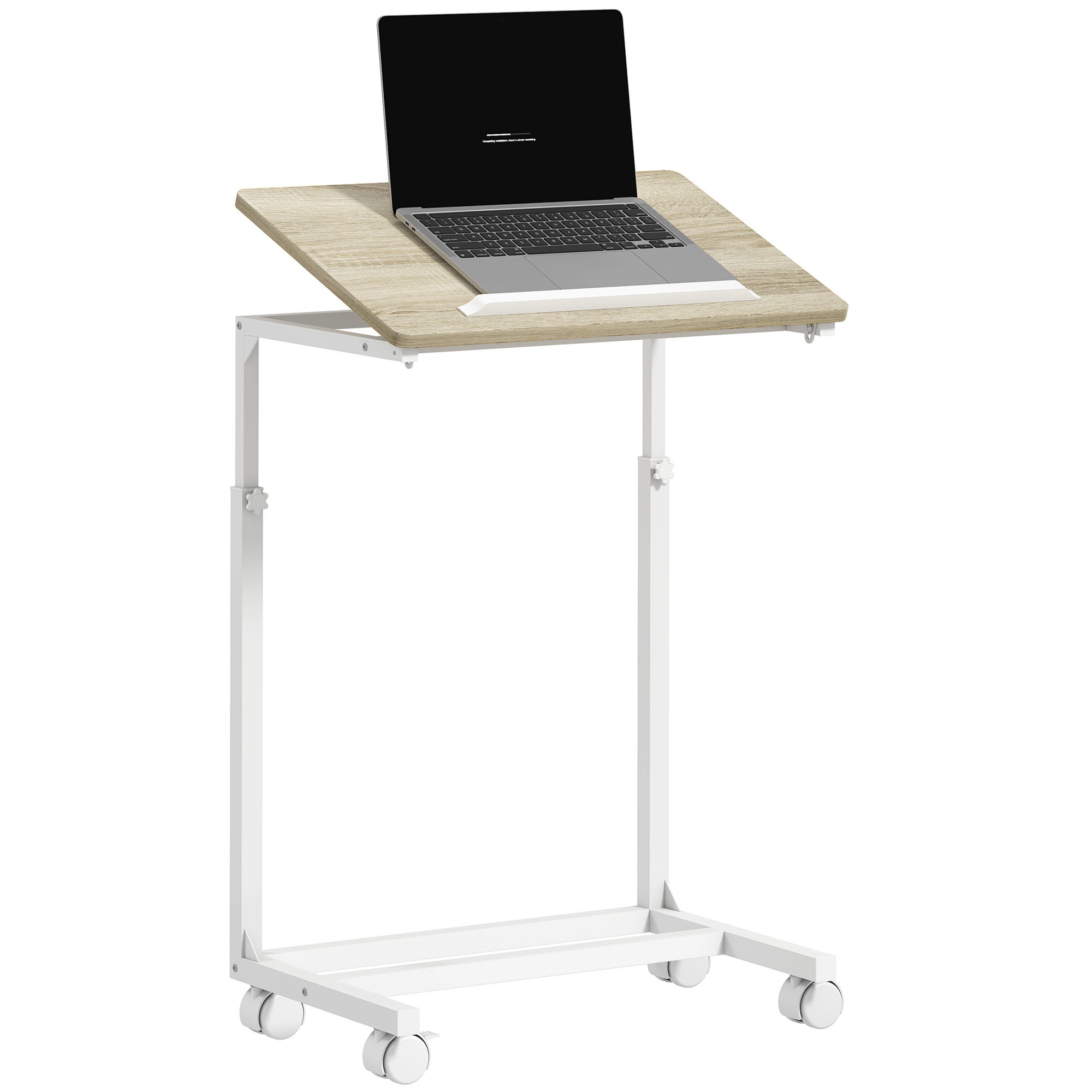 Table D appoint Avec Roulettes En Forme De C R glable En Hauteur Avec table-d-appoint-avec-roulettes-en-forme-de-c-r-glable-en-hauteur-avec