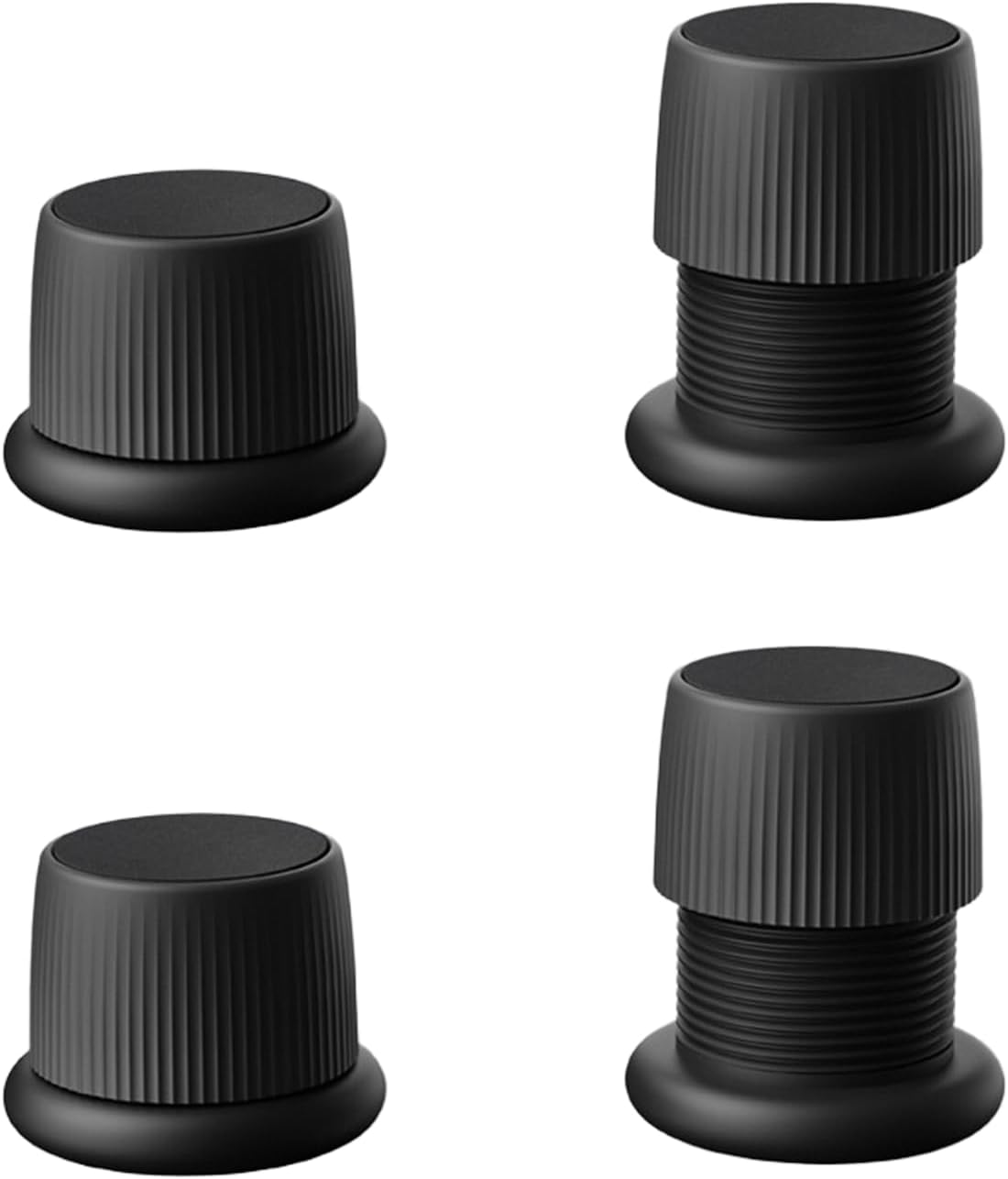 Zestaw 4 regulowanych, antypoślizgowych podstawek meblowych do mebli, łóżek, sof, stołów i krzeseł, regulowane nogi meblowe od 4,1 do 6,3 cm, kolor cz