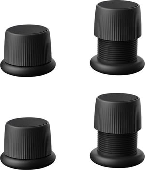 Ecally Rialzi regolabili per mobili, per gambe della scrivania, 3,5 cm, impilabili, resistenti, quadrati, per materasso, tavolo, gambe, scrivania, sedia, divano, dormitorio, colore nero, confezione da