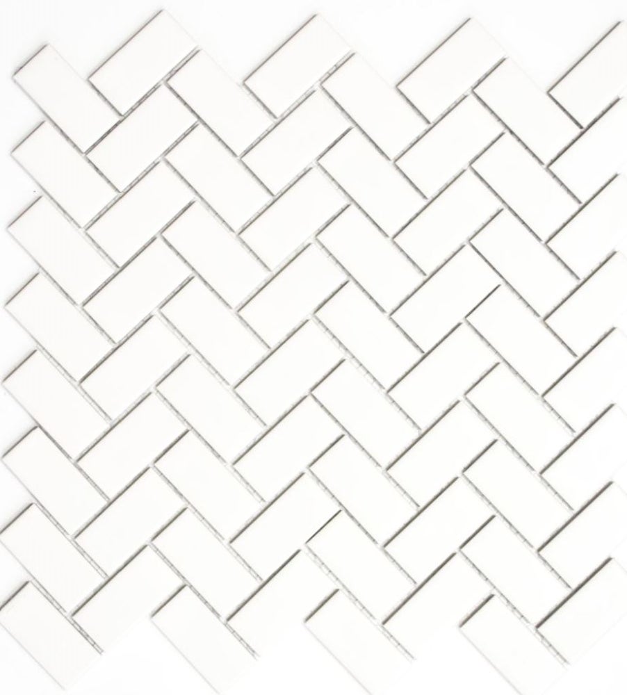 Mosaïque Céramique Florentine Mosani - Blanc Mat - MOS13-11wm_F - 10 Pièces