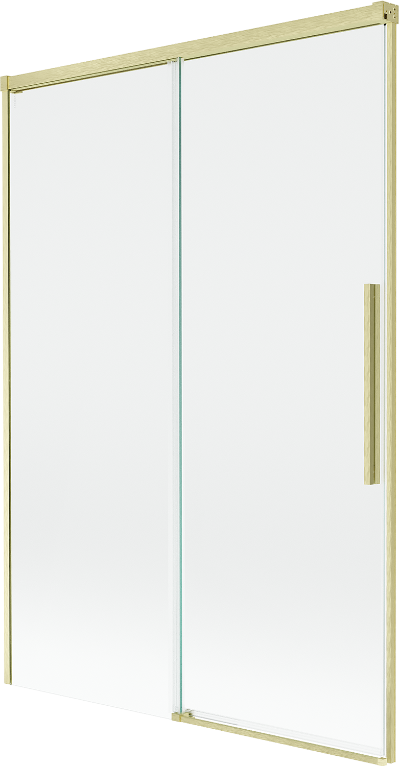 Mexen Rox parawan nawannowy 2-skrzydłowy rozsuwany 120 x 150 cm, transparent, złoty szczotkowany - 8C9-120-001-55-00
