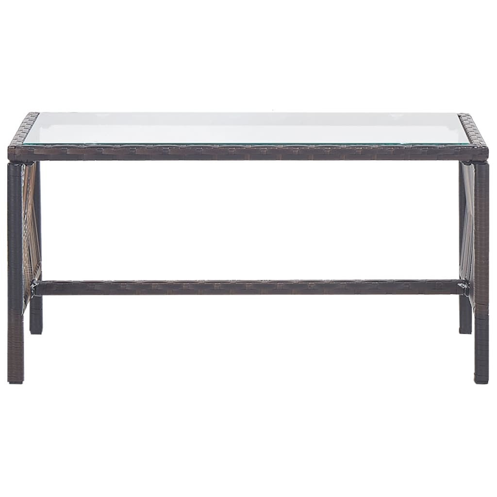 Salon de jardin 4 pcs avec coussins Résine tressée Marron 12 - 4