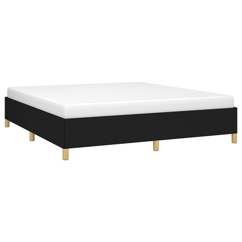 Cadre de lit sans matelas noir 180 x 200 cm tissu - 3