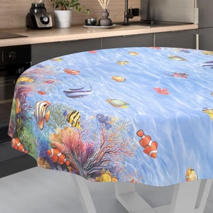 Tovaglioli Stoffa LAN&LAN – Tovaglia Rettangolare A Quadretti In Tessuto Per Uso Interno Ed Esterno, Tovaglie Elegante (Blu Cielo, 140 X 100 Tovaglia Plastificata