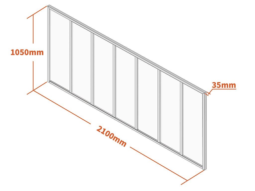 Verrière atelier en aluminium thermolaqué - 210x105 cm - Noir - BAYVIEW - 5