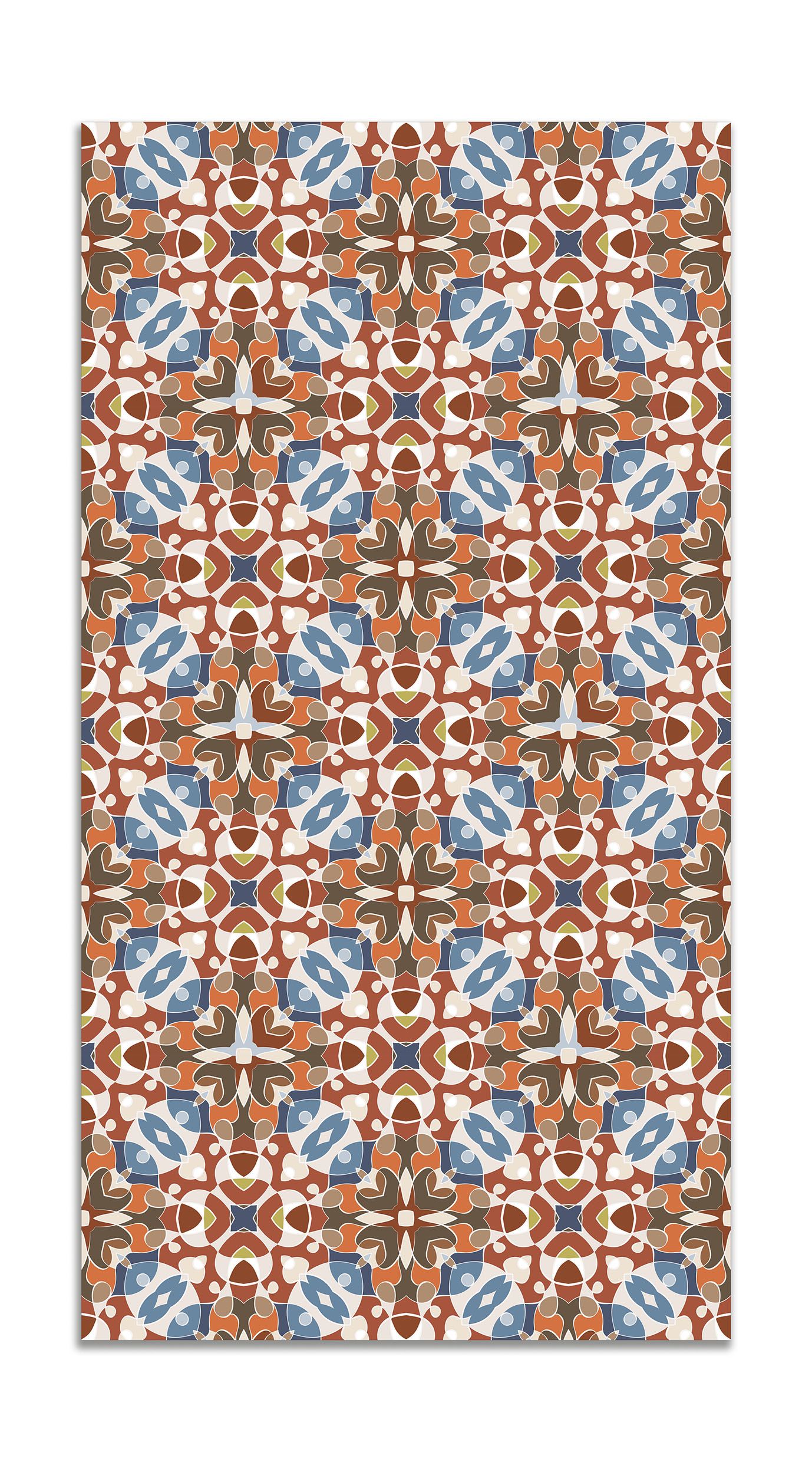 Panorama alfombra vinílica estilo hidráulico oriental original 60x200 cm - alfombra cocina vinilo - alfombra salón antideslizante
