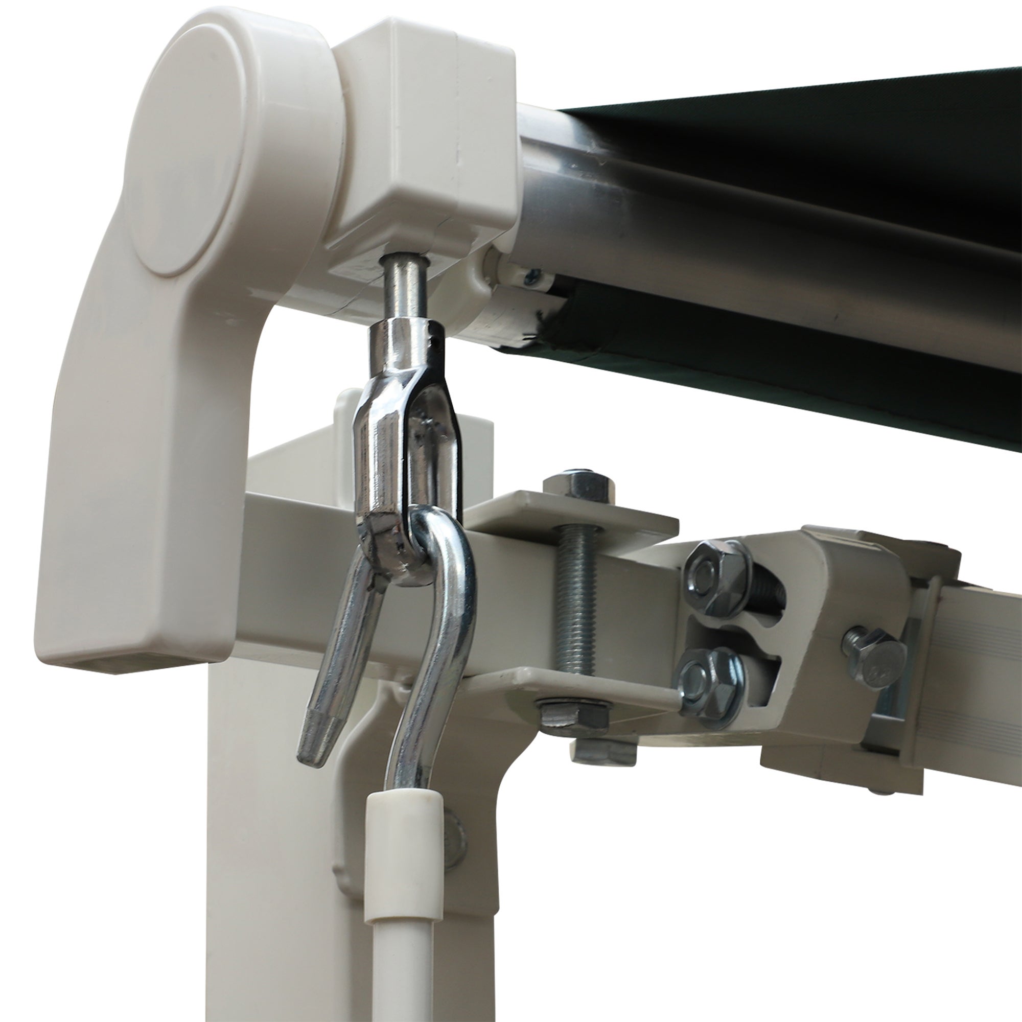 Toldo Manual Retrátil Outsunny em Poliéster e Alumínio Verde 295x245x151,5 cm - 9