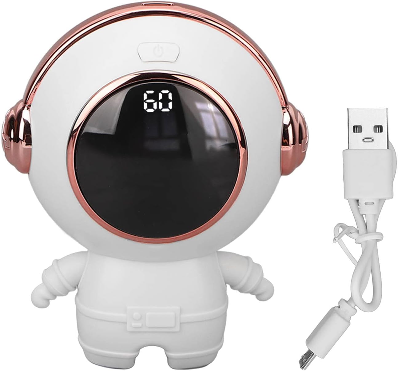 Przenośny ogrzewacz do rąk USB – akumulatorowy – elektryczny – cyfrowy – szybkie nagrzewanie – biały – zimowy