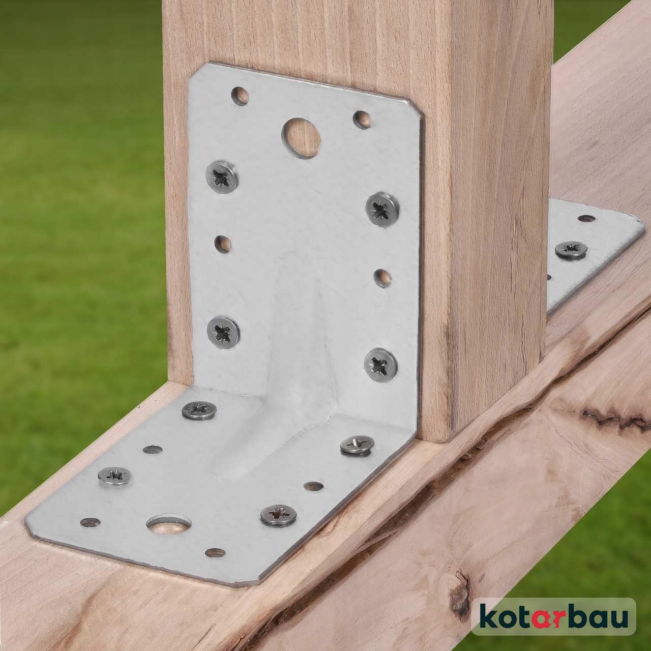 12 szt. Kątownik Ciesielski - Łącznik Budowlany - 60 x 60 x 45 mm - Stal ocynkowana - z Przetłoczeniem - Nierdzewny KOTARBAU - 9