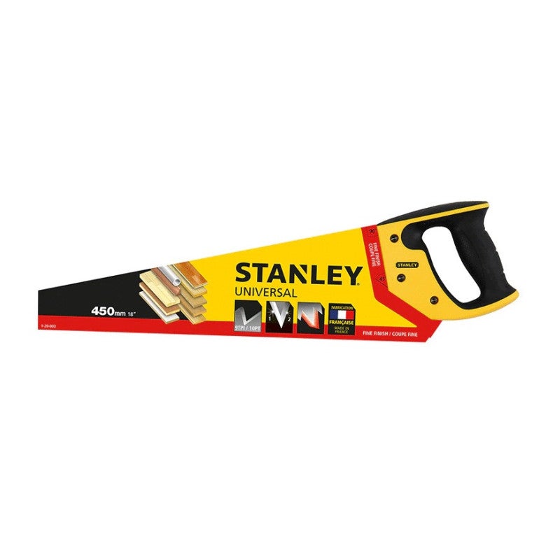 Scie égoïne à bois universelle SHARPCUT™ coupe fine 450mm STANLEY STHT20370 1 - 2