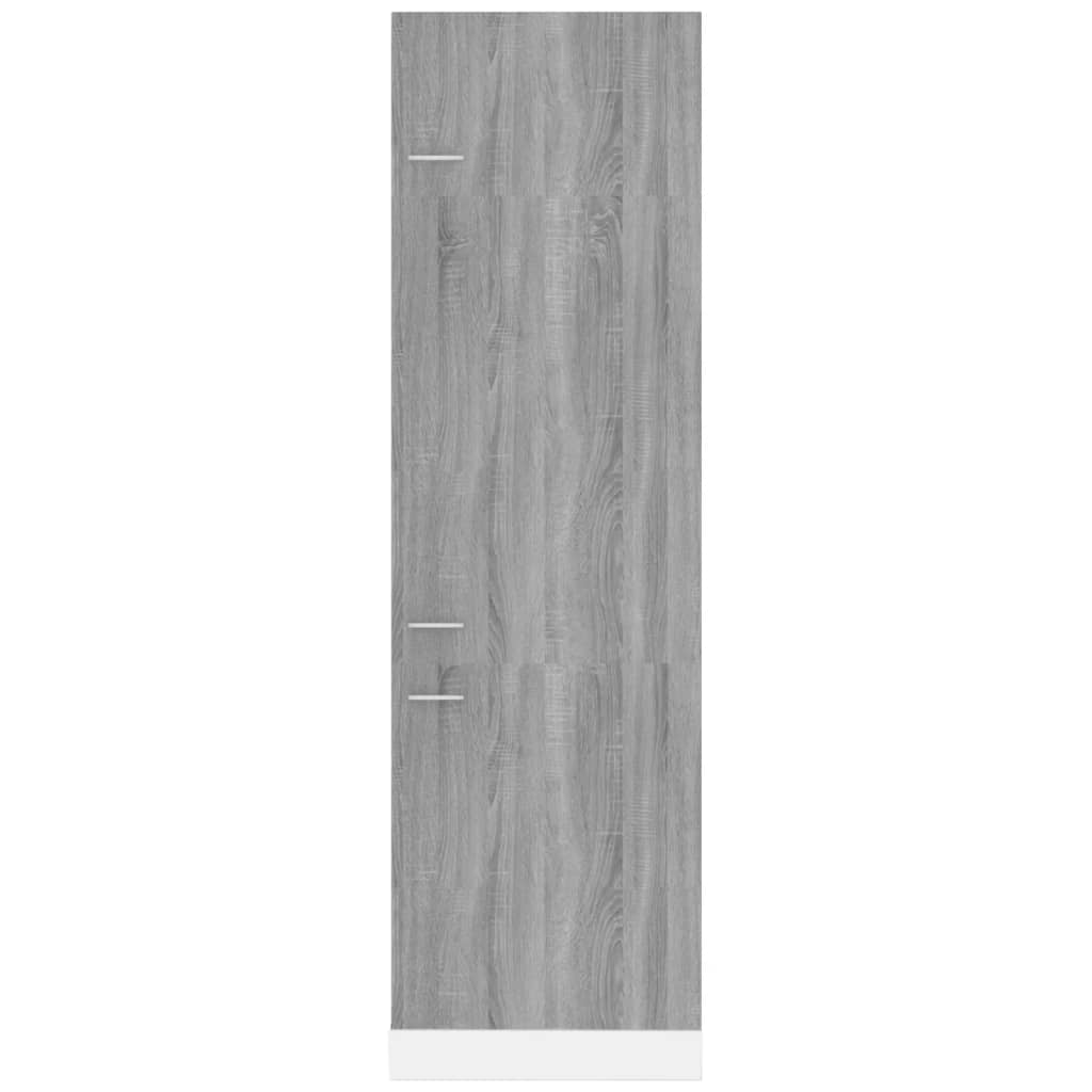 Armário para frigorífico 60x57x207cm madeira proc. cinza sonoma CFW958446 - 4