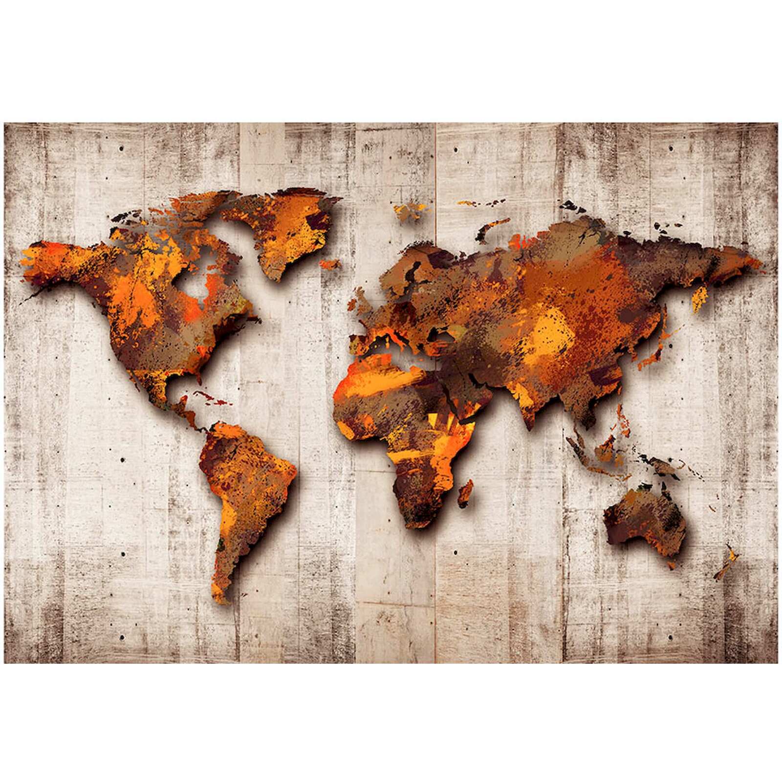 Papier peint adhésif Monde de bronze - 294 x 210 cm - 2