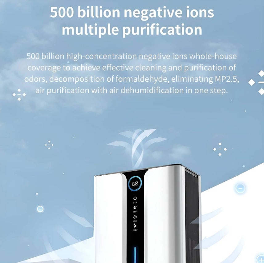 Deshumidificador de Alto Rendimiento con Pantalla Digital y Tecnología IA – Silencioso, Eficaz, para Estancias de hasta 20 m² - 2