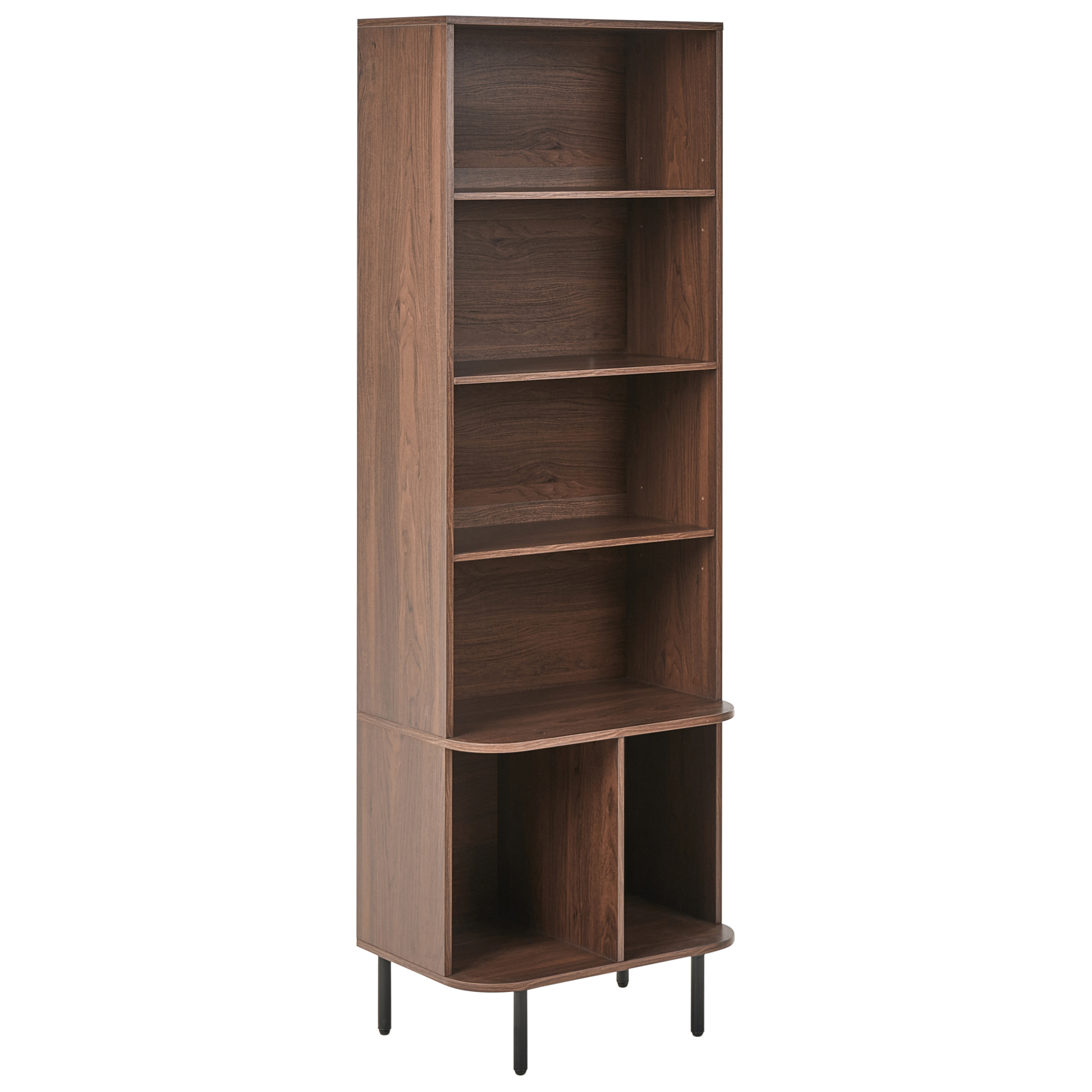 Bibliotecă cu 5 rafturi BRADLEY 180 cm Maro închis