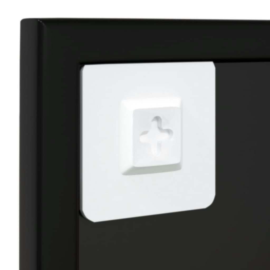 Maison Exclusive - Miroir mural noir 80x60 cm métal - 7