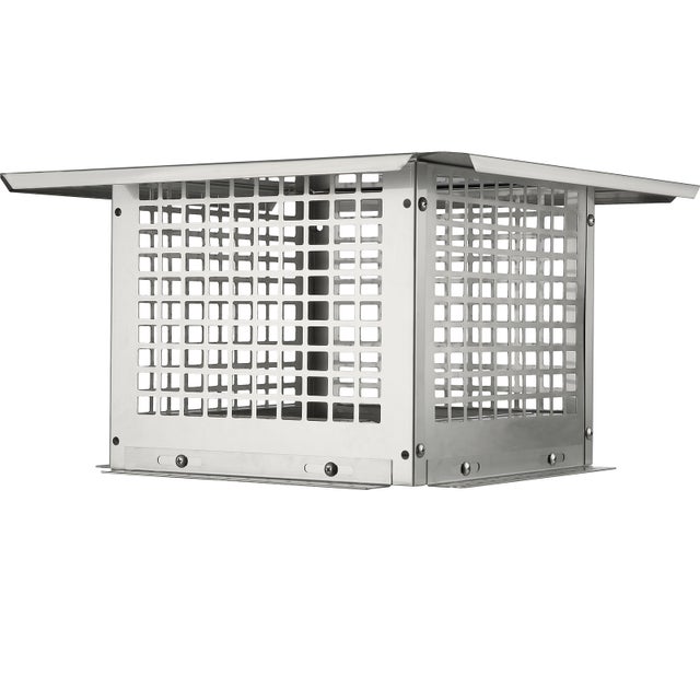 Chapeau de cheminée 304,8x304,8 mm, acier inox 304, accessoires durables, installation facile, pour conduits en maille, argent SucceBuy